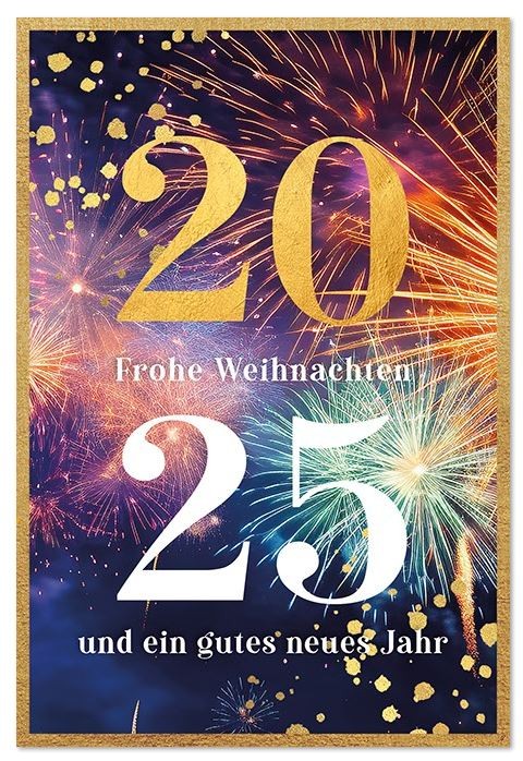 weihnachtskarte feuerwerk jahreszahl 2025 frohe weihnachten gutes neues jahr 93325 600x6002x